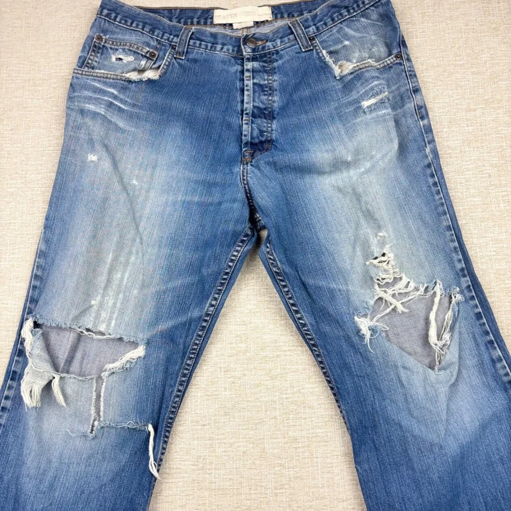 Matix Denim Jeans Mens 36x28 Blue Distressed Y2K Skater Grunge Baggy  Leg